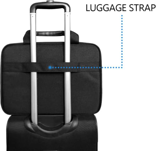 KROSER Laptop Bag 15.6 Inch Briefcase Messenger Bag Water Repellent Computer Case Shoulder Bag Durable Tablet Sleeve for Business/College/Women/Men - Black/Blue - color: Black/Blue, size: 15.6 INCH
