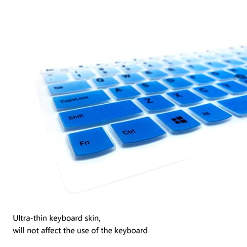 2 Pack Keyboard Cover for Lenovo ThinkPad X1 Carbon 14" 2017-2019 5th/6th/7th, X1 Yoga 2017 Gen, New S2, A475 L460 L470 T460 T460p T460s T470 T470p T470s 14 Inch - color: OmbreBlue+Clear