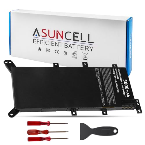 ASUNCELL 38Wh C21N1347 Battery for Asus X555 X555LA X555LD X555LN A555L K555L Y583LD W519LD K555LD K555LA R556L VM590L 2ICP4/63/134, 7.6V 3-Cell - size: C21N1347 8.58 * 4.72 * 0.67 in