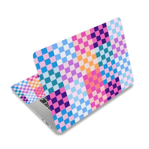 12.1 13 13.3 14 15 15.4 15.6 in Laptop Sticker Skin Decal, Cute Netbook Skins for Notebook PC, Universal Vinyl Laptop Decor Decal Cover, Waterproof Art Protector I Colorful Checkered - color: Colorful Checkered