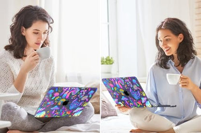 Tuiklol for 2026 MacBook Neo 13 Inch A18 Pro Chip Case, (Model A3404) Anti-Scratch Anti-Drop Slim Hard PC Shell Case with Shockproof Protective MacBook Neo Laptop Cover, Magic Mushrooms - color: Magic mushrooms