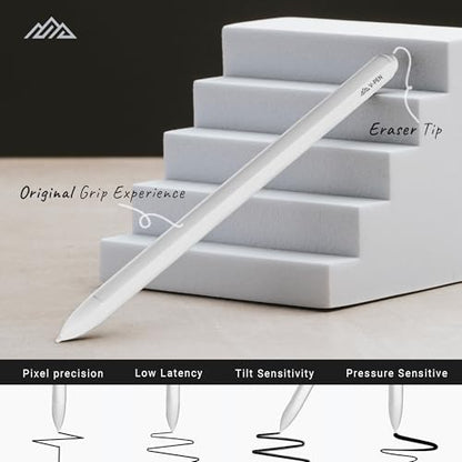 V-Pen EMR Stylus Remarkable 2 Pen Replacement with Digital Eraser + 5 Tips | 4096 Pressure Level Sensitivity & Palm Rejection | Digital Pen Marker Plus Compatible Kindle Scribe & Tablet Pen | White - style: V-Pen Stylus White