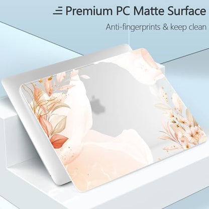 Designed for MacBook Pro 13.3 inch Case 2023-2016 A2338 A2251 A2289 A2159 A1989 A1708 A1706, Ultra-Thin Hard Shell Case with Keyboard Cover & USB Adapter & Webcam Cover, Abstract Flowers - color: Abstract Flowers