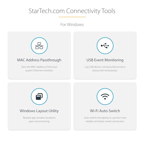 StarTech USB-A Dual Monitor Dock, HDMI & DVI/VGA, 6x USB-A, GbE, Audio, TAA | For USB-A laptops, with four USB 2.0 plus two 5Gbps ports, a DVI-to-VGA adapter, slim upright design and mic/headphone jacks - size: Dual Monitor, style: HDMI | DVI/ VGA | 6 x U