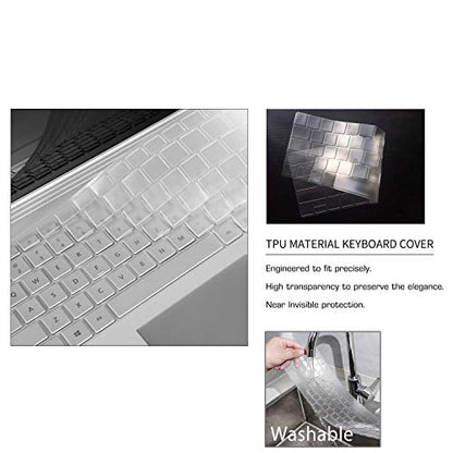 SurfaceMate Keyboard Cover Protector Skin for Microsoft Surface Book 3/ Book 2/ Laptop 2 13.5''/15'' 2020/2017/2018 Release, Premium Ultra Thin 0.18mm, High Transparency, US Keyboard Layout - size: Book 3/Book 2/Laptop 2
