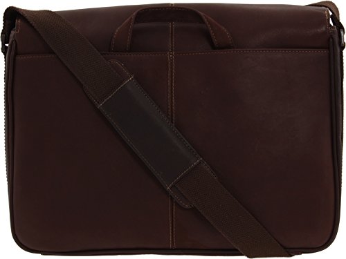 Kenneth Cole REACTION Colombian Leather Slim Single Compartment - color: Dark Brown