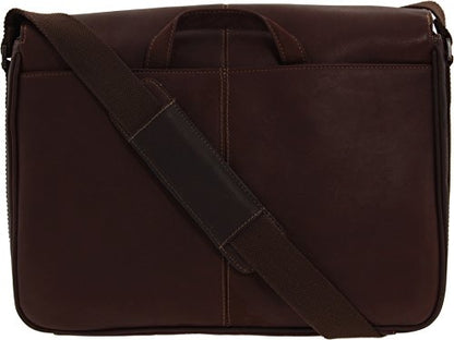 Kenneth Cole REACTION Colombian Leather Slim Single Compartment - color: Dark Brown