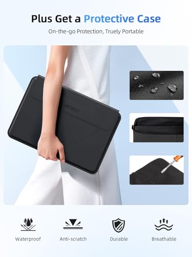 UPERFECT Portable Monitor Touchscreen 15.6 Inch 125% sRGB Travel Monitor | with Adjustable Stand, Speaker, VESA Mountable, USB-C HDMI Ultra-Slim Second Screen for Laptop MacBook Phone Game Console - size: 15.6 inch