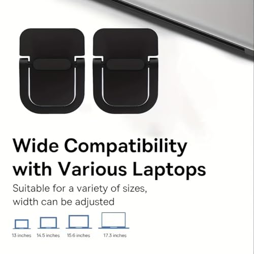 Compact Portable Laptop Stand: Invisible, Foldable, Ergonomic Desk Support for 10-18 Inch Laptops, Tablets, Keyboards, and Phones - ABS Material (Silvery)