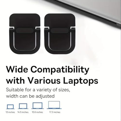 Compact Portable Laptop Stand: Invisible, Foldable, Ergonomic Desk Support for 10-18 Inch Laptops, Tablets, Keyboards, and Phones - ABS Material (Silvery)