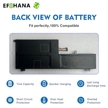 L16L6PC1 L16M6PC1 Laptop Battery Replacement for Lenovo Yoga 720 720-15Ikb 720-15 Series Notebook L16M6PC1 L16C6PC1 5B10M53745 5B10M53743 5B10M53744 3ICP4/43/110-21 11.58V 72Wh 6217mAh - size: 8.66×3.86×0.24 in L16L6PC1