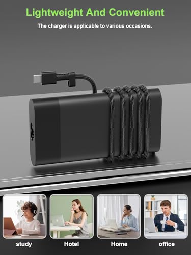 Slim 90W USB C Power Adapter Charger Compatibile with HP Envy x360 2 in 1 & Spectre x360 & OmniBook & EliteBook & ProBook & Pavilion & ZBook Firefly G11 G10 G9 Laptop Charging Cord