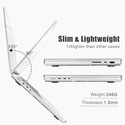 for with MacBook Pro 14 inch Case 2026-2021 M5 M4 M3 M2 M1 Pro/Max A3426 A3427 A3434 A3112 A3401 A2918 A2992 A2779 A2442, Hard Shell with Keyboard Cover+Protective Film, Colorful Flower - color: Colorful Flower