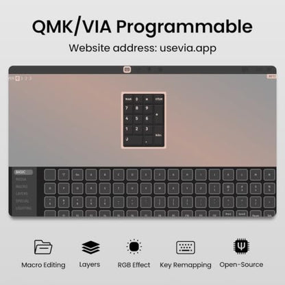 Kisnt MF17 Mechanical Numpad for Excel Financial Data Entry | QMK/VIA Programmable, Wired 17 Keys Hot Swappable, Custom RGB with PBT Keycaps for Laptops PC Compact Keyboards (Black) - color: Black