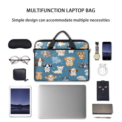 Laptop Shoulder Bag for Women Men, Waterproof Computer Case Messenger Bag Briefcase for Business Office Travel - color: Funny Dog