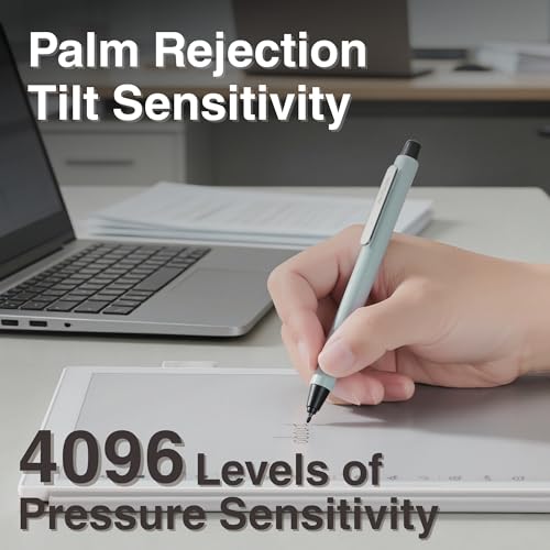 PL2 EMR Stylus Pen for Supernote, Remarkable 2, Quaderno - 4096 Pressure Sensitivity, Palm Rejection, Digital Eraser, Press-to-Extend Nib & Non-Removable Clip (5 Nib Caps Included)