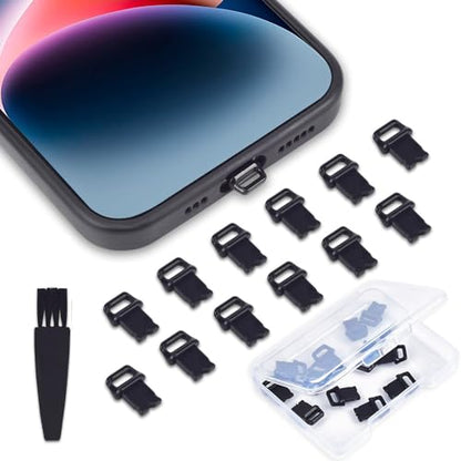 12PACK Lightning Anti Dust Plug with Easy-Grip Tab Compatible with iPhone 14,14 Pro Max,iPhone 13,13 Pro Max,12,11,11 Pro,X,XS,XR,8,7,iPhone Charging Port Plug Dust Cover Caps - size: Lightning Dust Cover