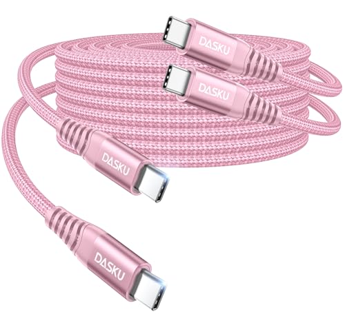 USBC to C Cable 100W Fast Charging 10FT USB C iPhone Cable for Carplay | 2Pack USBC to USB C Cable, USB Type C Cord for iPhone 17/16/15 Pro Max/Samsung Galaxy S26 S25 S24 MacBook Air-Pink - color: Pink, size: 10FT 2Pack, style: 100W USB C to USB C