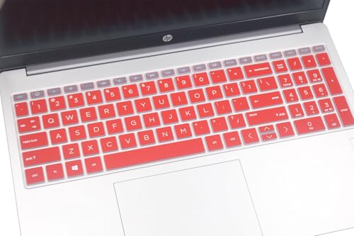 Keyboard Cover Compatible for 15.6" HP Laptop 15-fc 15-fd 15t-fd 15z-fc Series, HP Pavilion 15 15-eg/eh/er 15t-eg200/eg300 15z-eh300 Series, HP Pavilion 17z 17z-cp000 17z-ca200 17-cn 17-cp Series (Red - color: Red