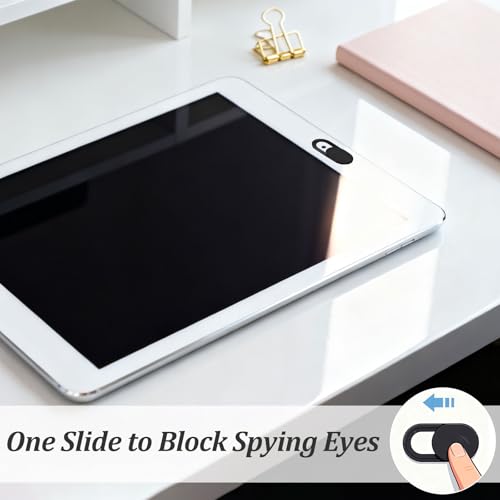 Webcam Cover Slide (25-Pack) – Ultra-Thin Privacy Camera Blocker for MacBook, iPhone, iPad, Laptop, PC & Smartphones – Black