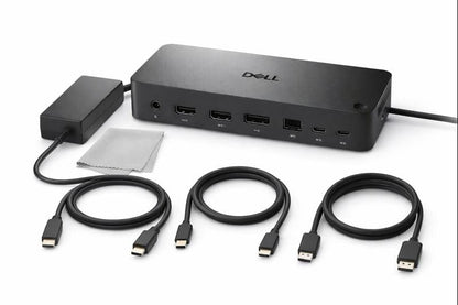 Dell Pro Dock WD25 Universal Docking Station Bundle — USB-C/USB-A Dual Display Dock with 100W Adapter + HDMI Cable + USB-C Cable + DisplayPort Cable + Cleaning Cloth