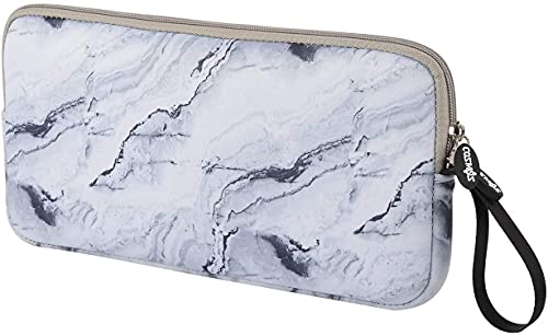 Neoprene Carrying Keyboard Sleeve Case Bag Protection Pouch Compatible with Magic Keyboard 1 & 2, Wireless Keyboard, Magic Mouse, Magic Trackpad and Wireless Trackpad (White Marble Pattern) … - color: White Marble Pattern