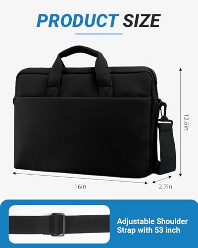 Laptop Messenger Bag with Zippers, Padded Protection, Adjustable Shoulder Strap - color: Grey