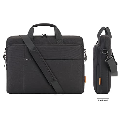 DOMISO 17.3 inch Laptop Bag Business Briefcase Water-resistant Notebook Messenger Shoulder Bag for 17.3" Macbook Pro 17/MSI GS73VR Stealth Pro/Lenovo IdeaPad/ASUS ROG/HP Envy,Black - color: Black New, size: 17-17.3 inch