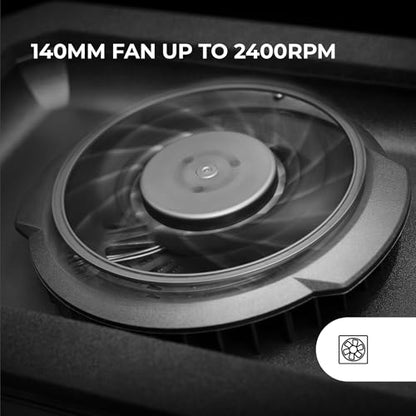 Mars Gaming MNBC Ultra, Cooling Base and Stand, 140 mm Fan, CoolCore Airflow Technology, RGB Chroma, 5 Positions, Compatible with Laptops up to 18 Inches, Smartphone Holder, 4 x USB-A, Black