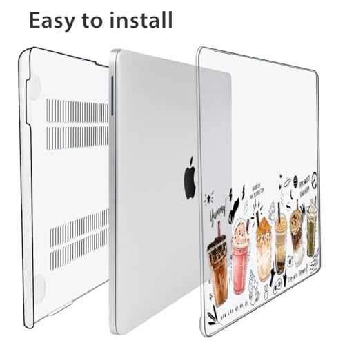 Compatible with MacBook Neo Case 13 inch 2026 Release A3404 with A18 Pro Chip, Anti-Crack & Scratch Protective Hard Shell Case & Keyboard Cover & Screen Protector & Webcam Cover, Boba Tea - color: Boba Tea