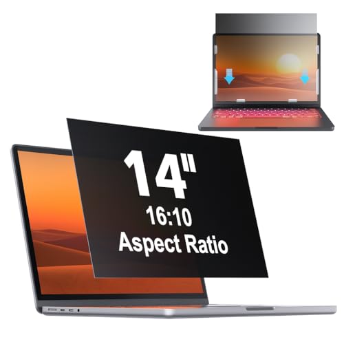 14 Inch 16:10 Laptop Privacy Screen Anti Glare Blue Light Filter Protector | Removable Privacy Screen Cover Computer Privacy Shield Replacement for Lenovo Dell Thinkpad Hp Elitebook Latitude Asus Acer - size: 14Inch 16:10
