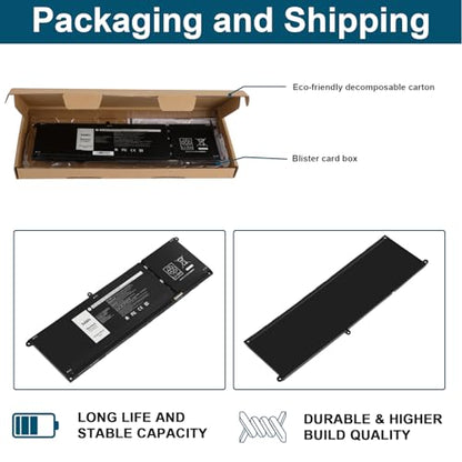 V6W33 Battery for Dell Latitude 3320 3420 3520 Inspiron 5310 5410 5415 5418 Inspiron 5410 7415 2-in-1Inspiron 3510 3511 3515 5510 5515 5518 Vostro 5310 5410 5415 5510 5515 35103515 Series Notebook - size: V6W33 12.2 4.9 0.9 in