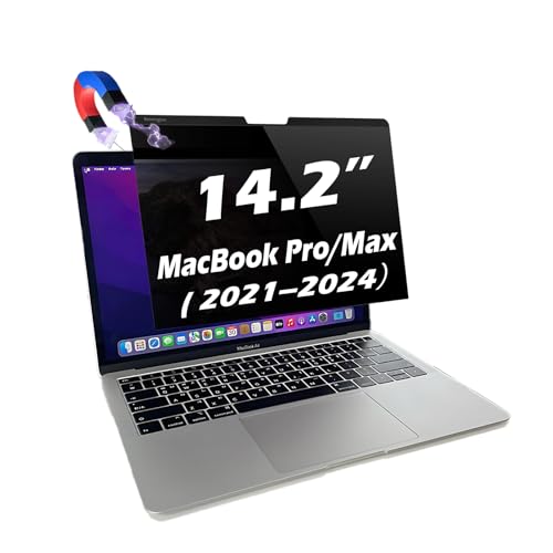 Magnetic Privacy Screen for MacBook Pro 14.2" (2021–2024, M1/M2/M3 Pro/Max) – Anti-Glare, Blue Light Filter, UV Protection, Magnetic Snap-On, Privacy Shield (MacBook Pro/Max 14.2"（M3/M2/M1 2021-2024）) - size: MacBook Pro/Max 14.2"（M3/M2/M1 2021-2024）