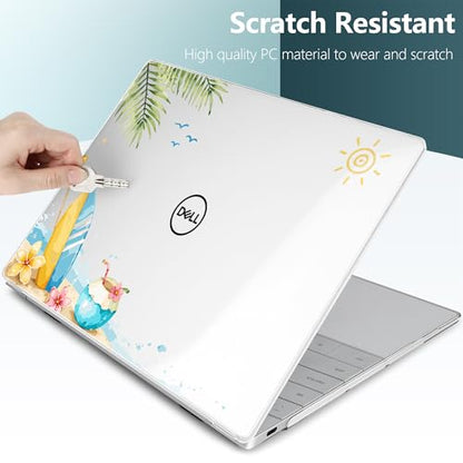 Batianda California Beach Case for Dell XPS 13 Laptop 2024 2025 | Fits Model Number 9340/9345/9350 13.4" Display, Slim Hard Shell, Lightweight Scratch-Resistant with Professional Protection - color: California Beach
