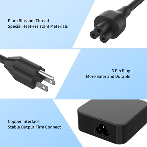 90W Laptop Charger Compatible with Asus Vg27aq Vg32vq Vg279qm K53 K53B K53BY K53E Q524Uq Q534Ux Q524Uq-Bbi7T1 Q524Uq U500V Adp-90Le B Laptop Power Adapter