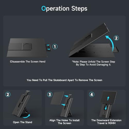 Laptop Screen Extender Portable Monitor, Dual 16.1" 1080P FHD Frameless Screen, Detachable Monitor Extender for Laptop, Fit for 13-17" Laptops, Compatiable with Windows/Mac/Chrome/Android (N2-16.1")