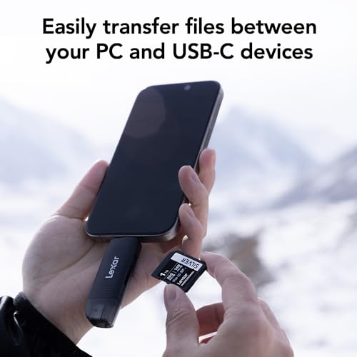 Lexar Dual-Slot SD/Micro SD Card Reader, Up to 205MB/s, USB-A/C, USB 3.2 | Dual USB-C & USB-A Connectors, Simultaneous Transfer, Compatible w/ PC, Laptop, Tablet, Smartphone, Portable, LRW310X-BNBNG - style: MicroSD / SD Dual-Slot USB-A/C