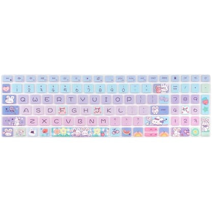 Keyboard Cover for Dell Inspiron 15 3000 5000 7000 3510 3511 3515 3525 3530 3535 5510 5515 5518 7510 15.6", Inspiron 16 7610, Vostro 15 3510 5510 5515, Latitude 3520, Cute Bunny - color: Cute Bunny