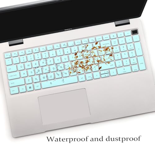 2 PCS Keyboard Cover Skin for 15.6 Inch Dell Latitude 3540 5520 5521 5540 5550, 15.6'' Dell Precision 3560 3561 3570 3571 3580 3581 3590 3591 Laptop Protective Keyboard Cover-HotBlue+Clear - color: HotBlue+Clear