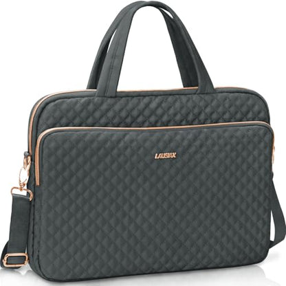 Laptop Case Bag Women Men Computer Sleeve Compatible with MacBook/Dell/HP/Acer/ASUS, Waterproof Shoulder Carrying Briefcase, Grey, 15.6-16 Inch - color: Heather Grey, size: 15.6 Inch