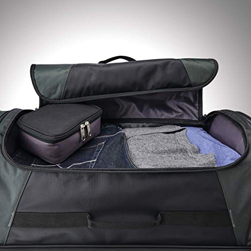 Samsonite Andante 2 Wheeled Duffel Bag – 32-Inch Durable Rolling Luggage with Inline Skate Wheels, Push-Button Handle & Spacious Compartments – Travel-Friendly and Lightweight - All Black - color: All Black, size: 32-Inch