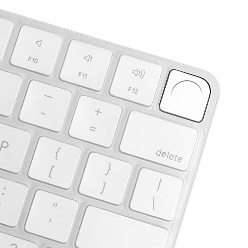 ProElife Keyboard Cover Skin for 2024-2021 Apple Magic Keyboard 3 with Touch ID A3118 A2449 Ultra Thin Silicone Keyboard Protector for iMac 24'' / Mac mini M4 M2 M1 Chip Keyboard Accessories (Clear) | Clear, Non-interference Design for ID Key, Dust-proof,