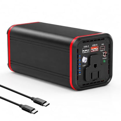 Portable Laptop station for 27000mAh 98Wh, Power Bank with AC Outlet 65W PD Fast Charging External Battery Pack, Mini Portable Power Station for MacBook Pro Dell HP Travel Camping Airline Approved