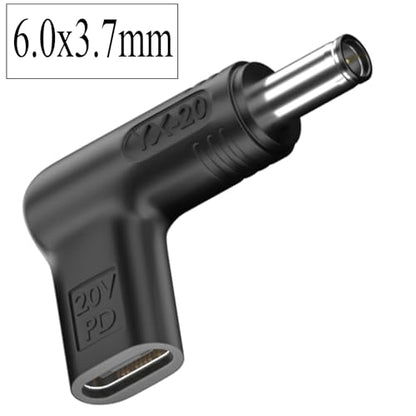 PD USB C to DC Adapter 6.0 x 3.7 mm, 100W PD USB C Female to 19V 20V DC Male, Type USB C to 6.0 x 3.7 mm Adapter Made for Asus Rog Gamying Laptop Series and More - style: 6.0x3.7mm