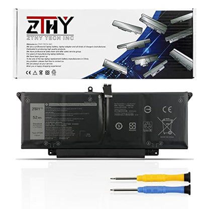 ZTHY 52Wh JHT2H Laptop Battery Replacement for Dell Latitude 7310 7410 | Latitude 7410 Chromebook Enterprise P33S P33S001 P34S P34S001 35J09 0WY9MP 04V5X2 HRGYV 0HRGYV 4V5X2 09YYF 7.6V 6500mAh 4Cell
