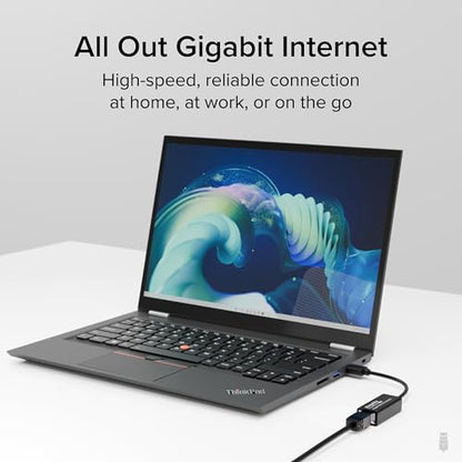 Plugable USB to Ethernet Adapter, USB 3.0 to Gigabit Ethernet, Compatible with Windows 11, 10, 8.1, macOS 11+ and Newer, Chrome OS