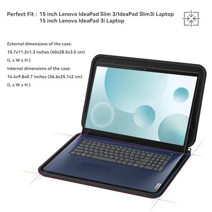 Smatree Hard EVA Protective Sleeve Case Compatible for 15 inch Lenovo IdeaPad Slim 3i Laptop, for 15 inch Lenovo IdeaPad 3i Laptop Waterproof Sleeve (A1600) - color: for 15inch Lenovo IdeaPad Laptop