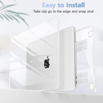 Tuiklol for 2026 MacBook Neo 13 Inch A18 Pro Chip Case, (Model A3404) Anti-Scratch Anti-Drop Slim Hard PC Shell Case with Shockproof Protective MacBook Neo Laptop Cover, Sparkly-Clear - color: Sparkly-Clear