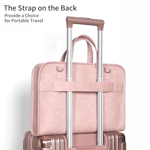 Protective Sleeve Case Bag Compatible with MacBook Pro 16 Inch, 15.6 inch, HP, Dell, Acer Aspire, Asus Notebook, Computer Bag with Shoulder Strap,Pocket,Handle, Pink - color: Pink, size: 15-16