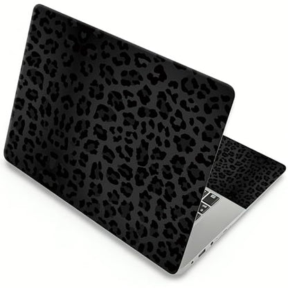 Laptop Skin Sticker Laptop Cover for 12" 13" 13.3" 14" Laptop Stickers,Reusable Skin Sticker Cover Personalized Art Waterproof & Scratch-Resistant Protector Case,Black Leopard Print - color: Black Leopard Print